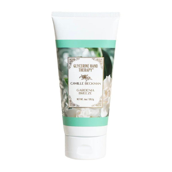 Camille Beckman Glycerine Hand Therapy Cream, Gardenia Breeze, Ultra Moisturizing Hand Cream for Dry, Cracked Hands, Non-Greasy, Paraben-Free, Made in USA, 6 Ounce