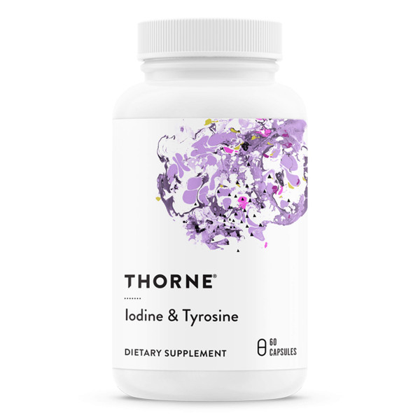 Thorne Iodine & Tyrosine - Mineral and Amino Acid Support for Healthy Thyroid Function - 60 Capsules