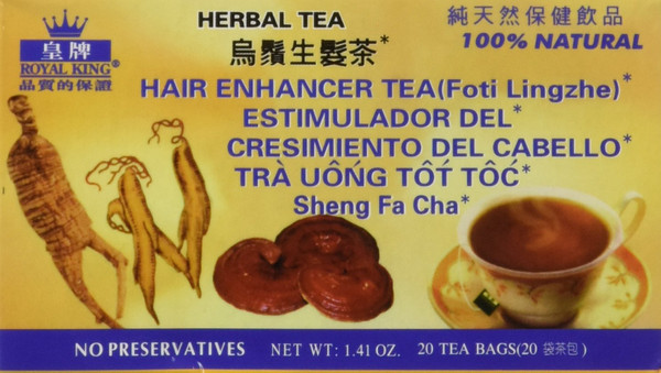 Royal King Hair Enhancer Herbal Tea with Fo-ti and Lingzhe - 20 Tea Bags