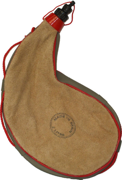 Army Universe Spanish Leather Wine Bota – 2L Waterskin Canteen Flask, Traditional Drink Pouch for Wine or Water