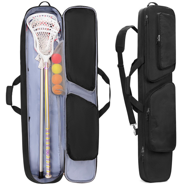 DSLEAF Lacrosse Stick Bag Holds Up to 2 Sticks, Padded Lacrosse Equipment Bag with Separate Shoe Pocket, Lax Stick Bag for Men and Women DSLEAF Lacrosse Stick Bag Holds Up to 2 Sticks, Padded Lacrosse Equipment Bag with Separate Shoe Pocket, Lax Stick Bag for Men and Women