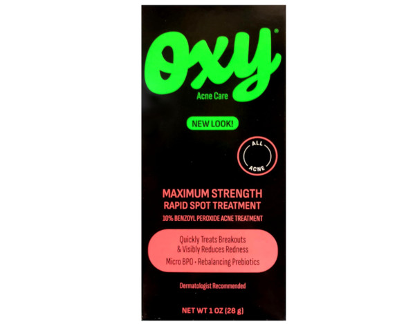 Oxy Maximum Strength Rapid Spot Treatment, 10% Benzoyl Peroxide Acne Treatment, 1 oz
