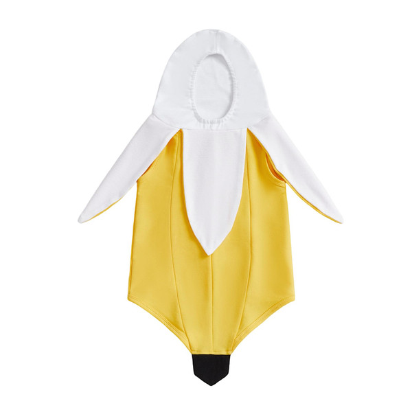 Saliuentm Infant Halloween Costume Baby Banana Costume Sleeveless Cartoon Hooded Romper Cute Baby Halloween Costumes (A-Yellow,6-12 Months)
