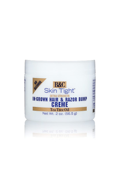 B&C SKIN TIGHT In-Grown Hair and Razor Bump Creme - Extra Strength - Repair - Heal - Soothe - 2 Ounces