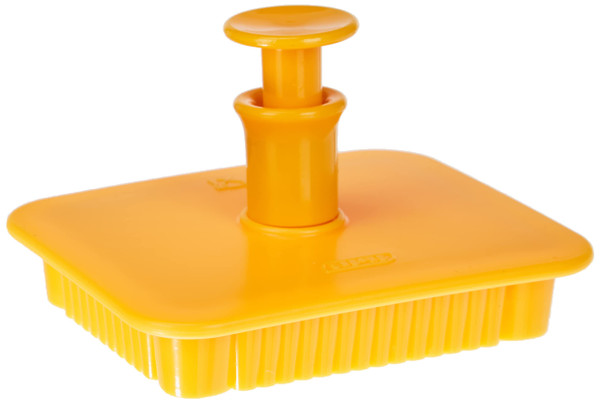 Ibili Petit Beurre Cookie Cutter with Ejector – Rectangular Pastry and Biscuit Cutter with Scalloped Edge – Premium Baking Tool for Butter Cookies – Easy to Use – Made in Spain (2.75 x 2.2 Inches)