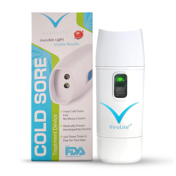 Virulite CS Original Light Therapy Device - Premium Cold Sore Treatment Device - Multi-Patented, Safe & Effective - Cold Sore Zapper with Fast Results, Invisible Light & Non-Invasive Use