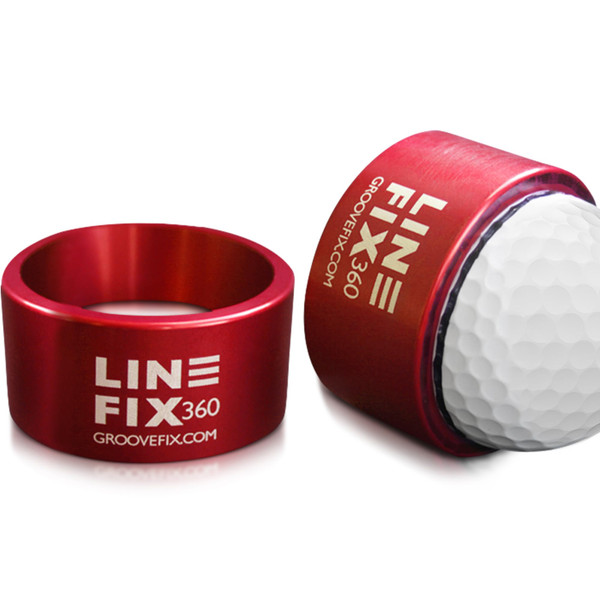 GrooveFix LineFix360 (RED) Golf Ball Alignment Marker – Precision 360° Line Tool for Enhanced Putting Accuracy