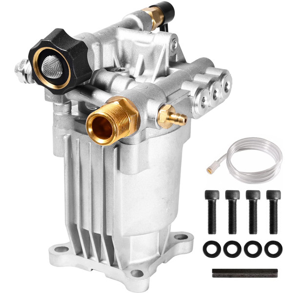 YAMATIC 3/4" Shaft Horizontal Pressure Washer Pump 3400 PSI 2.5 GPM Replacement Pump for Power Washer Compatible with Homelite, Troybilt, Simpson, Karcher, Honda GC160 GC190, AR RMV 2.5G30 YAMATIC 3/4" Shaft Horizontal Pressure Washer Pump 3400 PSI 2.5 GPM Replacement Pump for Power Washer Compatible with Homelite, Troybilt, Simpson, Karcher, Honda GC160 GC190, AR RMV 2.5G30