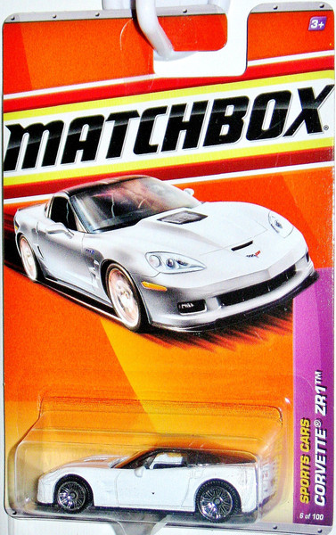 Matchbox 2010-6 Corvette ZR1 WHITE Sports Cars Series 1:64 Scale