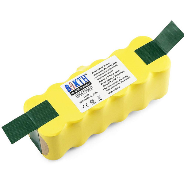 BAKTH 14.4V 3000mAh NI-MH Battery for iRobot Roomba 500 510 520 530 532 535 540 545 550 552 555 560 562 570 580 581 582 585 595 600 610 620 630 631 650 660 700 760 770 780 790 800 870 880 R3 BAKTH 14.4V 3000mAh NI-MH Battery for iRobot Roomba 500 510 520 530 532 535 540 545 550 552 555 560 562 570 580 581 582 585 595 600 610 620 630 631 650 660 700 760 770 780 790 800 870 880 R3