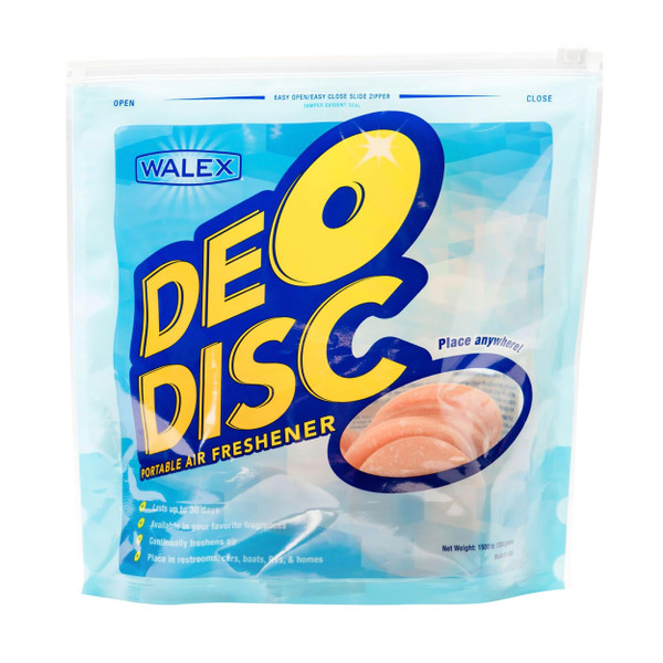 Walex Deo-Disc Portable Air Freshener Discs - Effortless Odor Control for RV, Marine, Car, Portable Toilets & More, Long-Lasting Freshness, Odor Eliminator, Easy to Use, Resealable Pack