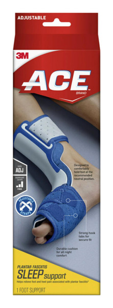 ACE Brand Plantar Fasciitis Sleep Support, Adjustable, Navy, 1/Pack