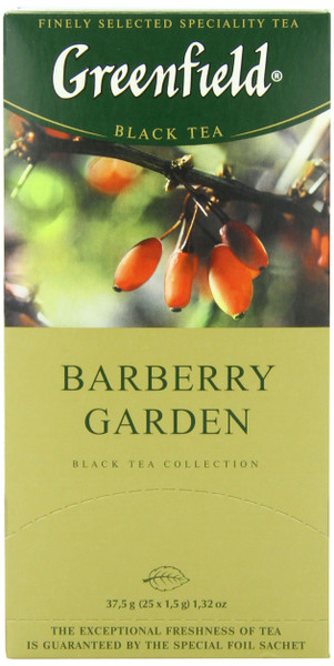 Greenfield Barberry Garden Black Tea Fruit & Herbal Collection 25 Teabags The Execptional Freshness Of Tea Is Guranteed By The Special Foil Sachet
