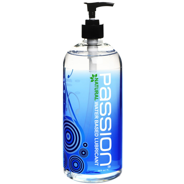 Passion Lube Natural Water-Based Personal Lubricant, 34 Fl Oz - Premium, Non-Sticky, Easy-to-Clean Formula for Smooth, Comfortable Use