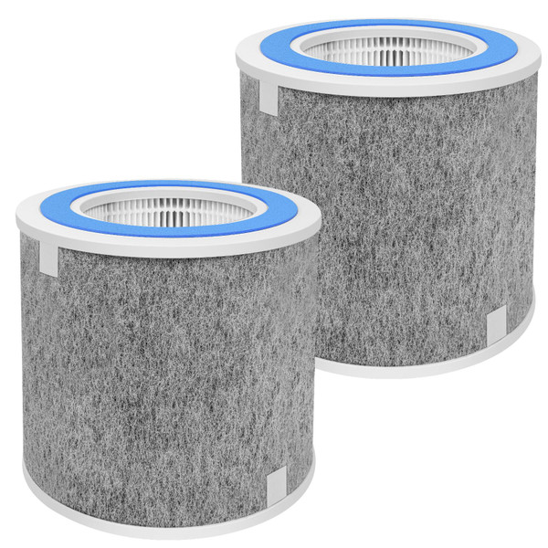 2 Pack HP102 Replacement Filter for Shark HP152 HP100 HP102C HP102PET HP105 HP130 HP132 HP153 HC450 HC450C HC451 HC452 HC452C HC455 UA455 Purifier, True HEPA Odor Lock, HE1FKBASMB HE1FKPET HE1FKBAS