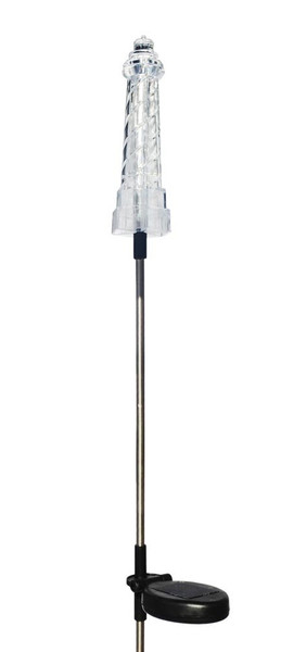 Solaration 1028 Solar Powered Lighthouse Garden Stake Light for Outdoor Living