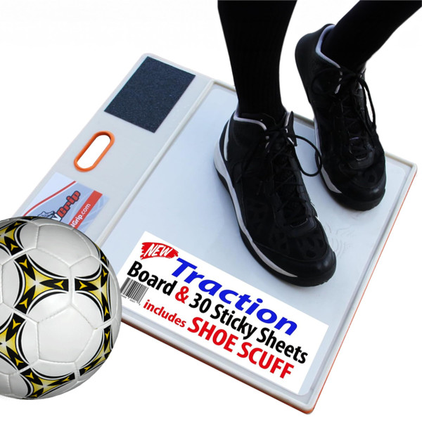 StepNGrip Basketball Sticky Mat Traction Board with Shoe Scuff Pad - 30 Sheets, No Slip White Court Grip Mat for Wood Surfaces - Enhances Shoe Traction and Game Performance - 19" x 21"