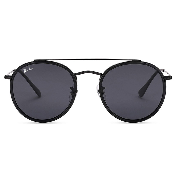 Pro Acme Double Bridge Round Polarized Sunglasses for Women Men Retro UV400 Protection Retro Circle Sun Glasses (Black/Grey/Polarized) Pro Acme Double Bridge Round Polarized Sunglasses for Women Men Retro UV400 Protection Retro Circle Sun Glasses (Black/Grey/Polarized)