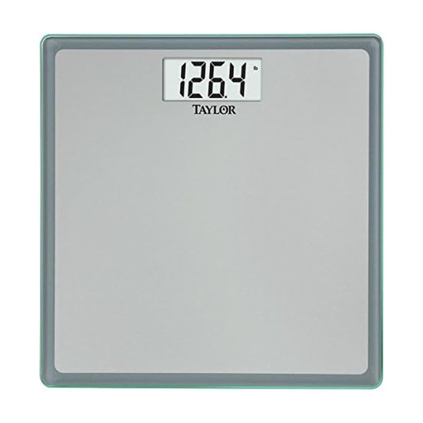 Taylor Digital Scales for Body Weight, Highly Accurate 400 LB Capacity, Auto on and Off Scale, 11.8 x 11.8 Inches, Tonal Grey