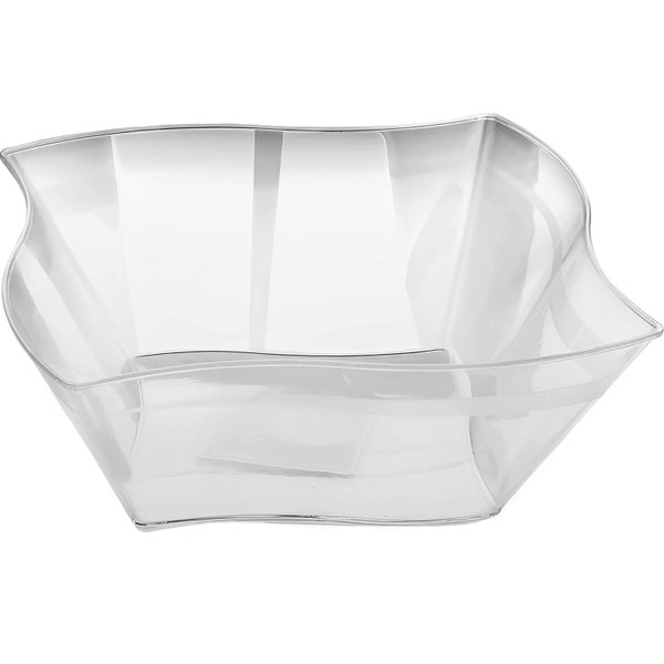 Blue Sky Plastic Wave Bowl - 90 oz | Clear | 1 Pc.