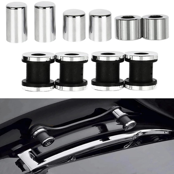 TDZ 4 Point Docking Hardware & Chrome 4 Covers Kits Quick Release Sissy Bar Luggage Rack Fit for Harley Touring Street Glide Electra Glide Road Glide Road King 2009-2024 TDZ 4 Point Docking Hardware & Chrome 4 Covers Kits Quick Release Sissy Bar Luggage Rack Fit for Harley Touring Street Glide Electra Glide Road Glide Road King 2009-2024