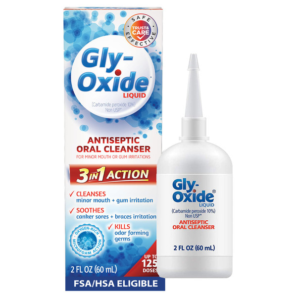 Gly-Oxide Alcohol-Free Antiseptic Mouth Sore Rinse, 2 oz