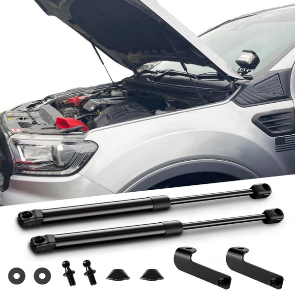 ARANA Front Hood Struts Kit Fits Ford Ranger Accessories 2024 2025(No Drill), 21-11047-02 Hood Shocks Lift Support for Ford Ranger 2024+, Easily Open The Hood for Everyone, 2 Pcs