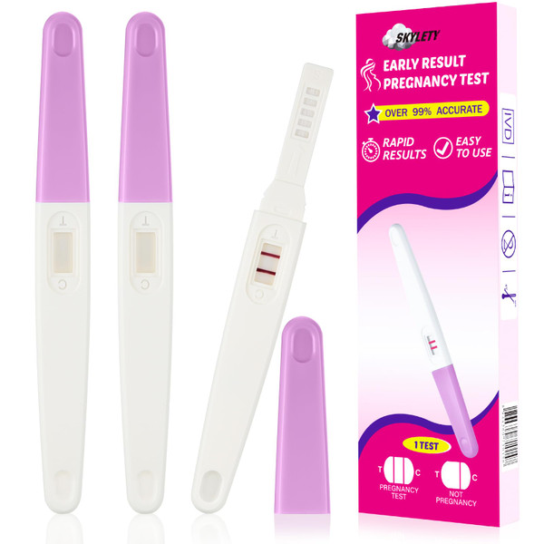 Skylety 3 Pieces Fake Positive Pregnancy Test Prank Fake Early Result Pregnancy Test Always Turns Positive for Practical Joke(Purple)