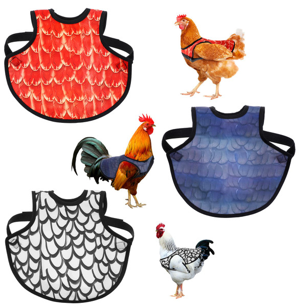 JOUTYFOR 6 Pack Chicken Saddles for hens, Chicken Apron Back Protector for Hens with Adjustable Strap, Chicken Hen Mating Saddle