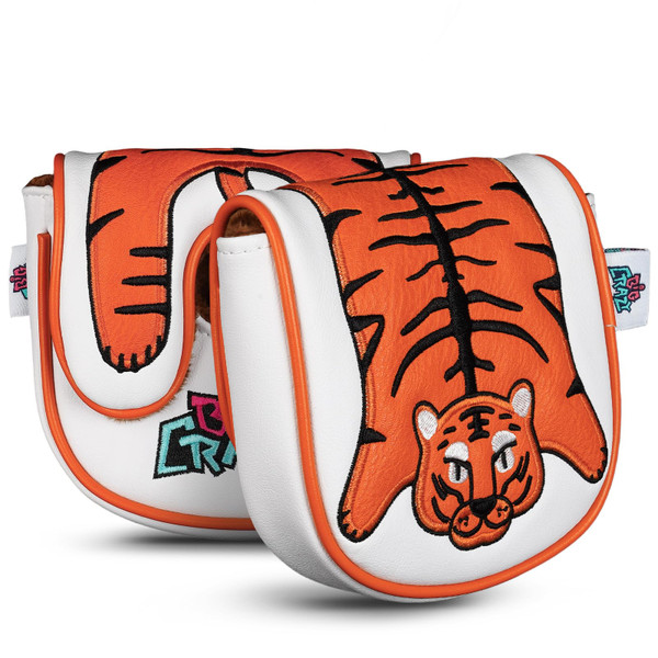 Big Crazy Golf Putter Covers for DF3 Putter - Putter Cover Magnetic Closure - Premium Leather and Waterproof - Funny Tiger Design Golf Head Covers for Man and Woman