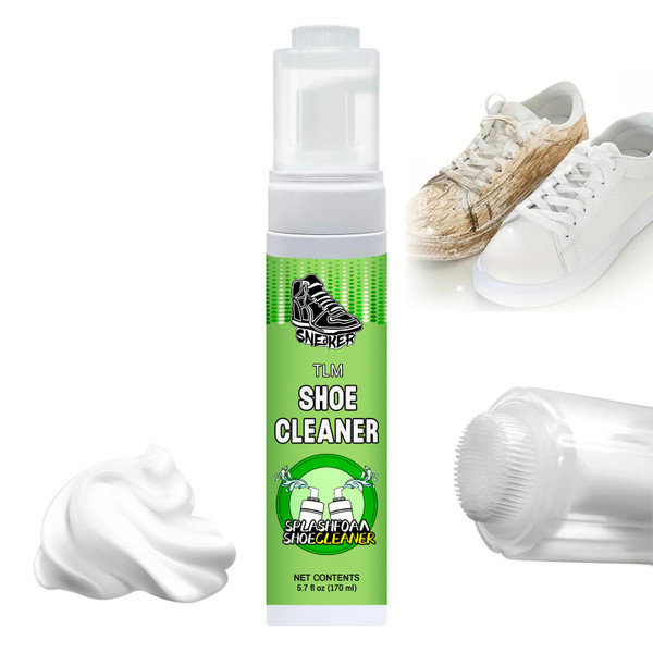 Suede and nubuck cleaner, New suede shoe cleaner with brush, no-rinse foam shoe cleaner kit for leather, boots, knits, canvas, nubuck, fabric, tennis
