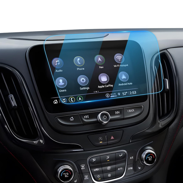 For 2024 Chevy Equinox Screen Protector -2018-2024 Equinox(LT/RS/Premier)/2016-2025 Malibu(LS/RS/1LT/2LT)/2016-2019 Volt 8 inch Touchscreen [HD Glass]Equinox Accessories Anti-Fingerprint 9H Glass