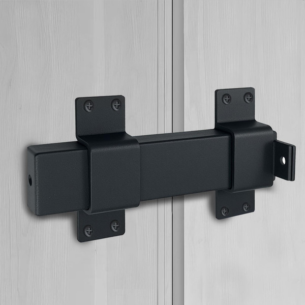 MCSDFN 2 Pack Slide Gate Latch Heavy Duty Door Latch Lock with Padlock Hole, Adjustable Gate Lock for Fences, Barn Door, Courtyard, Shed, Cottages, Cabinet