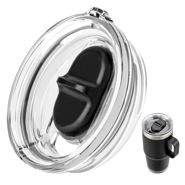 Prurex Exclusive Replacement Lid for YETl Rambler 20 oz Travel Mug,Stronghold Screw Top Lid for YETI Threaded Tumbler,Spill Proof,Straw Friendly (1 pack) ﻿