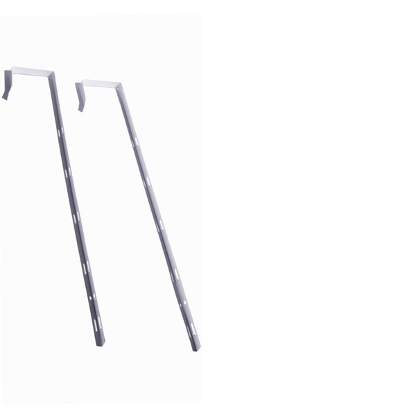 YUMMIS 1Pair White Over The Door Mirror Hanger, Adjustable 4-Level Hanger Brackets Set Door Depth Heavy Duty Hook (Not Included Mirror)