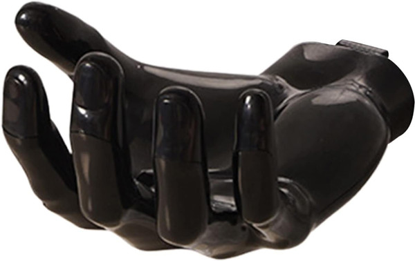 Czhotg Black Metal Wall Hooks, Unique Hand Shape Key Hanger, Decorative Wall-Mounted Storage Hooks, Utility Hooks