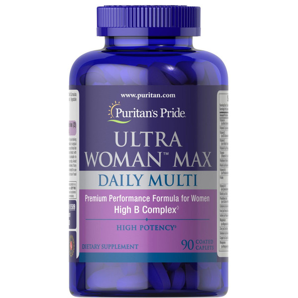 Puritan's Pride Ultra Woman Max Daily Multivitamin Caplets, 90 Count
