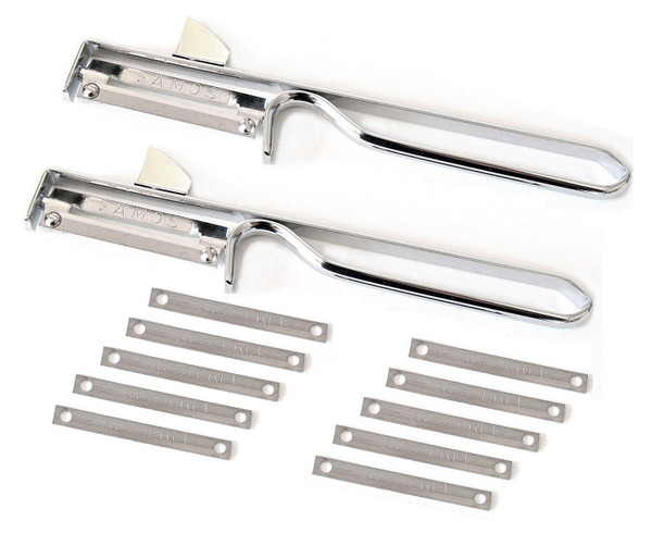 2 Famos peeler and 10 spare blades/spare knife, peeler, fruit peeler, quick peeler