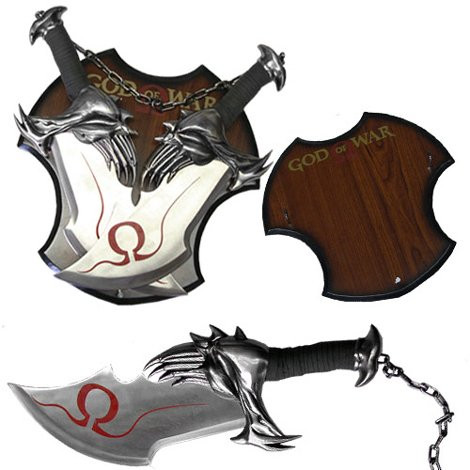 Komikku Gears - Mythical Warrior Twin Metal Sword with Plaque - 1:1 Scale Prop Replica for Cosplay, LARP, and Gifts