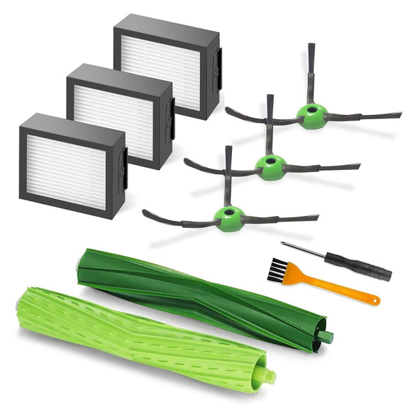 Roomba Replacement Parts for iRobot Roomba i3/i3+/i7/i7+/i4/i6/i6+/i8/i8+/E5/E6/E7 Combo i5, j5 Series– 2 Roller Brushes, 3 HEPA Filters, 3 Side Brushes (Compatible with E, I & J Series) Roomba Replacement Parts for iRobot Roomba i3/i3+/i7/i7+/i4/i6/i6+/i8/i8+/E5/E6/E7 Combo i5, j5 Series– 2 Roller Brushes, 3 HEPA Filters, 3 Side Brushes (Compatible with E, I & J Series)