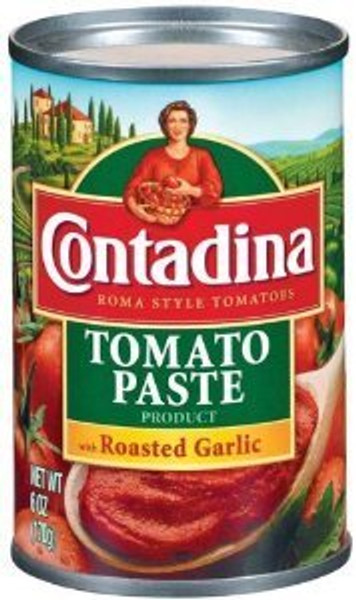 Contadina, Roma Style, Tomato Paste with Roasted Garlic, 6oz Can (Pack of 8)