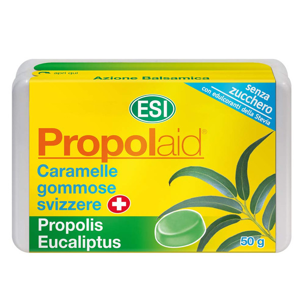 Esi Propolaid Candy Chewy Swiss + Propolis Eucalyptus Sugar Free 50g