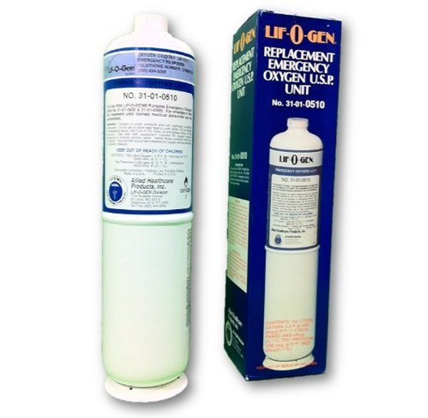 Lif-O-Gen Disposable Oxygen Cylinder - 15 Minute Replacement Tank