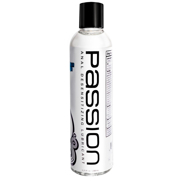 Passion Lube Anal Desensitizing Lube, 8.25 Fl Oz - Maximum StrengthNatural Water-Based Lubricant for Comfortable Use, Long-Lasting Formula, Non-Staining & Easy to Clean
