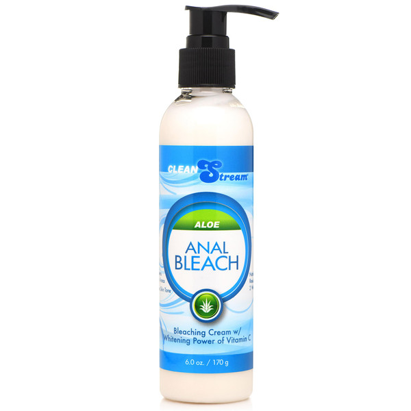 Cleanstream Anal Bleach with Vitamin C & Aloe – 6 fl oz Skin Lightening Cream for Intimate Areas, Hydrating Whitening Formula with Green Tea & Ginseng Extracts
