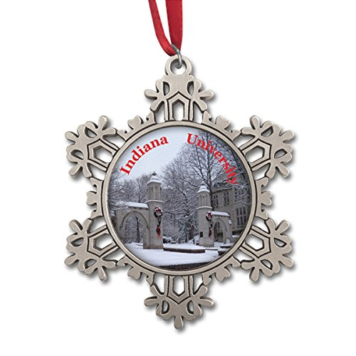 Indiana University Sample Gates Large Snowflake Ornament IMC-Retail