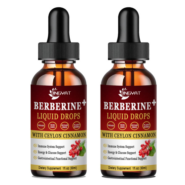 (2 Pack) Berberine Liquid Drops 1500mg, Liposomal Berberine HCL, Berberine Complex Supplement w/Ceylon Cinnamon, Resveratrol,Bitter Melon,Green Tea, Dandelion Root, Milk Thistle - Vegan & Natural (2 Pack) Berberine Liquid Drops 1500mg, Liposomal Berberine HCL, Berberine Complex Supplement w/Ceylon Cinnamon, Resveratrol,Bitter Melon,Green Tea, Dandelion Root, Milk Thistle - Vegan & Natural
