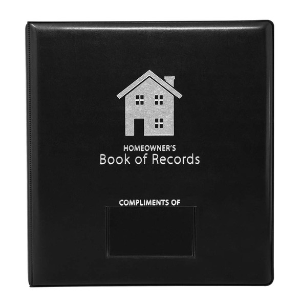 HannahDirect The Homeowner's Book of Records - Real Estate Agent Closing Gift (Black, Pack of 1)