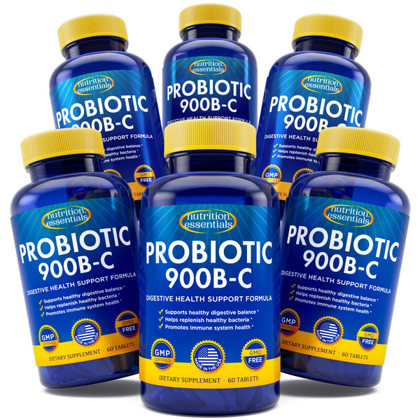 Nutrition Essentials GMP Certified Probiotic Dietary Supplement 6 Bottles 360 Capsules