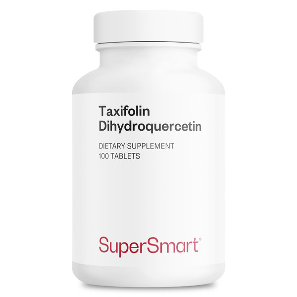 Supersmart - Taxifolin Dihydroquercetin 60mg per Day (90% DHQ Supplement) - Russian Siberian Dahurian Larch Tree Extract - Antioxidant Bioflavonoid | Non-GMO & Gluten Free - 100 Tablets